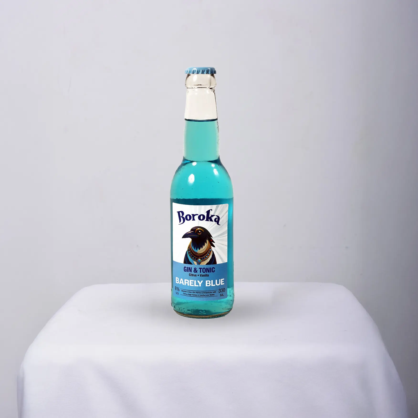 Boroka Barely Blue, gin and tonic RTD